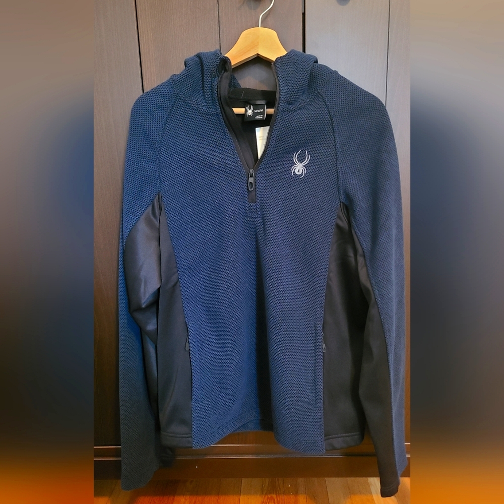 Men's Spyder half zip sweater (Navy)